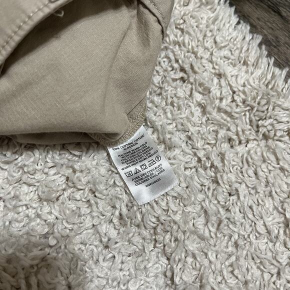 LOFT 16 Curvy Khaki Pleated High Rise Poplin Wide Leg Palazzo Trousers Pants - Picture 6 of 6